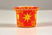 Votiv Glas 226 strahlend gelber Stern Deko Windlicht Teelichthalter Leuchtglas