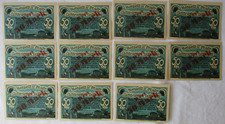 11 x 50 Mark Banknoten Notgeld der Stadt Lichtenstein Callnberg o.D.(121708)