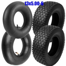2x Reifenmantel 2x Schlauch Rasentraktor Reifendecke 13x5.00-6 4pr Aufsitzmäher