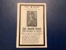 Sterbebild Soldat Orden Infanterie Uffz.  Neunburg v. Wald Gef. Russland 1943