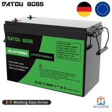 24V 100Ah LiFePO4 Akku  Lithium Batterie BMS 12000+ Zyklen Solar Wohnmobil Boot