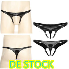 DE Herren Wetlook String Lackleder G-string Tanga Unterwäsche Slip Jockstrap