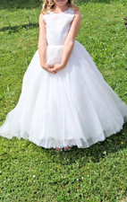 Kommunionkleid /Taufe Festlicher Anlass  Gr. 140  mit Reifrock Top Zustand