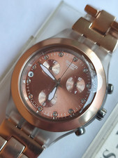 SWATCH+DIAPHANE CHRONO+SVCK4047AG FULL BLOODED CARAMEL+NEU/NEW