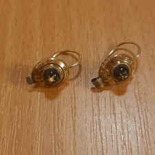 1 Paar alte schöne Ohrringe mit Stein / Biedermeier