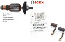 Bosch Anker / Rotor + Kohlebürsten  für Bohrhammer GBH 36 V-LI, GBH 36 VF-LI