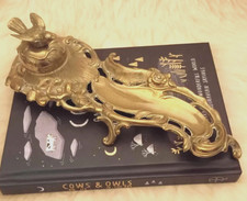 Vintage Tintenfass Messing