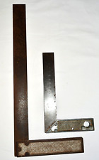 2 Metall Winkel Festwinkel altes Werkzeug Tischler Schreiner Handwerk 60er Jahre