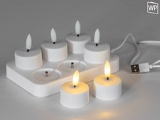 LED Akku Teelichter 6 Stück