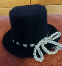 gehäkelter Klohut, schwarz