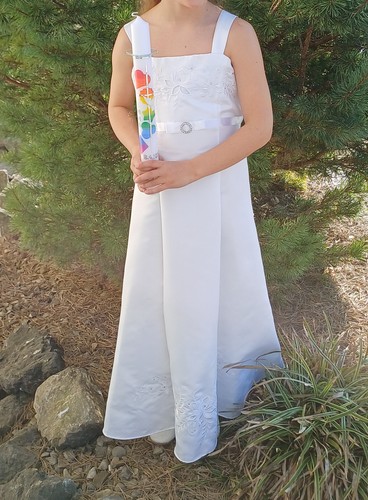 Kommunionkleid 140 146 - 140/146,, weiß