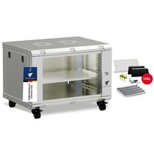 19" Netzwerkschrank Serverschrank Server-Racks 7U Grau 600x450x385 + Zubehör