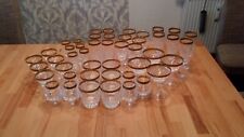 46 Teiliges Set Bergkristall Gläser mit Goldrand, Drache - Modell