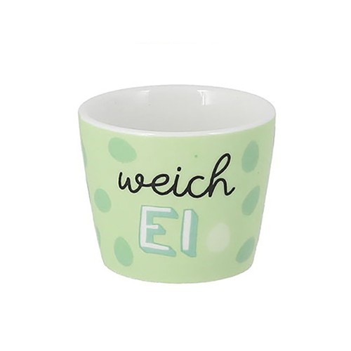 Eier becher mit - mit, sprüchen