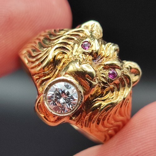 Jugendstil löwen kopf gold - jugendstil,