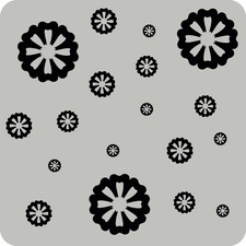 Kleb-Drauf 18 Blumen-Aufkleber