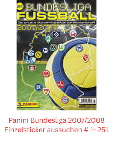 Panini bundesliga 2007 2008 - panini, 2007/2008