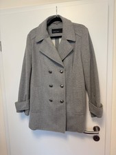 Marc Cain Kurz Mantel Jacke Neuwertig Gr N 5 Grau Schurwolle Mix 42