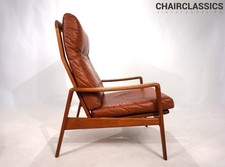 Komfort Teak Ledersessel von Arne Wahl Iversen, 1960