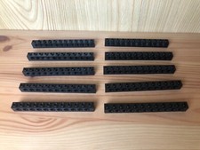 Lego 10x Technik Lochbalken 3895 Technic Brick 1 x 12 Holes schwarz black 389526