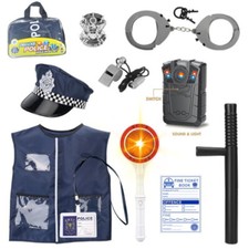 Kinder Polizei Kostüm Set Halloween Cosplay Kostüm Weihnachten Karneval Geschenk