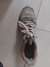 Sneaker damen 40. Beige, Leo Mit roten Details