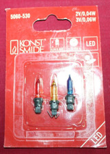 Ersatzbirnen 3 Stück 2 V 0,04 W/3 V 0,06 WLED Lichterkette Neu OVP bunt 5060-530