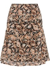 Stufen-Rock m Paisley Gr. 36 Schwarz Paisley Freizeitrock Knielanger-Skirt Neu*