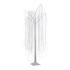 LED Deko Baum 210cm weiß Weidenoptik spritzwassergeschützt IP44 warmweißes Licht