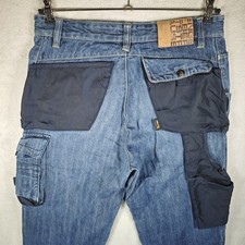Engelbert Strauss Jeans Herren Cargo Arbeit Hose Gr. 102 W36/34 Blau e.s. motion