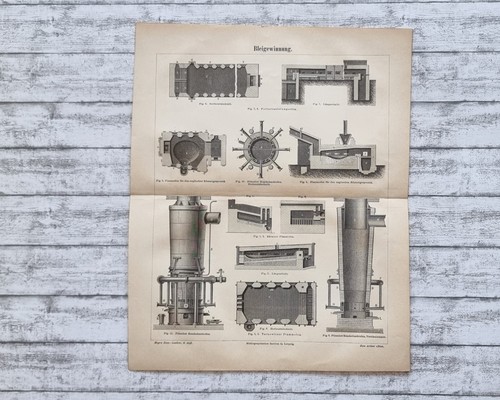 Bleigewinnung metallurgie 1886 - metallurgie,