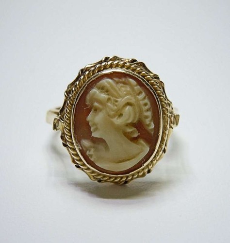 750 gold antikring mit - 750,