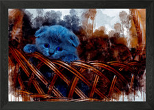 Niedliche Katze gerahmtes