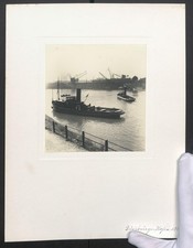 Fotografie Duisburg, Dampfschlepper im Duisburger Hafen, 1938 