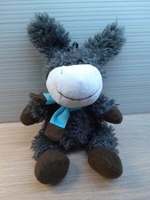 ? Esel  ?  Kuscheltier Stofftier ca. 30cm von mt grau braun blau Halstuch