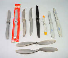 RC Modelflugzeug Propeller 10 Stück gebraucht Ersatzteile 1 x Graupner neu OVP