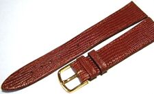 Herren Uhrenarmband Leder braun Teju design vintage NOS Bandanstoß 18mm