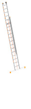 Layher Topic Alu Seilzugleiter 2-teilig Schiebeleiter mit Seil 1037 Combigrip