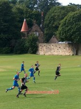 Foto fussballspiel auf - auf, dem