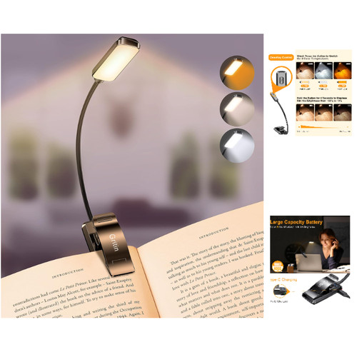 Buchlampe klemmlampe usb - buchlampe,