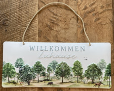 Schild Willkommen Zuhause
