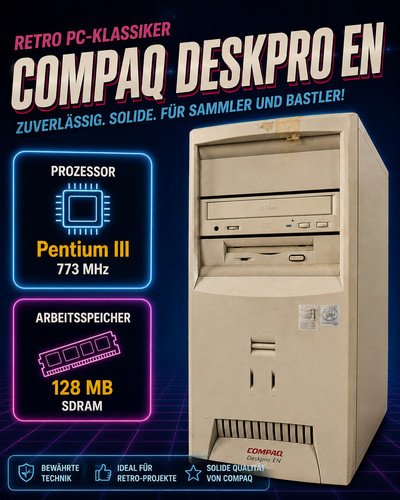 Retro computer compaq - pc,