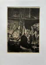 Radierung Die heilige Nacht