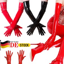 Damen Wetlook lang Handschuhe