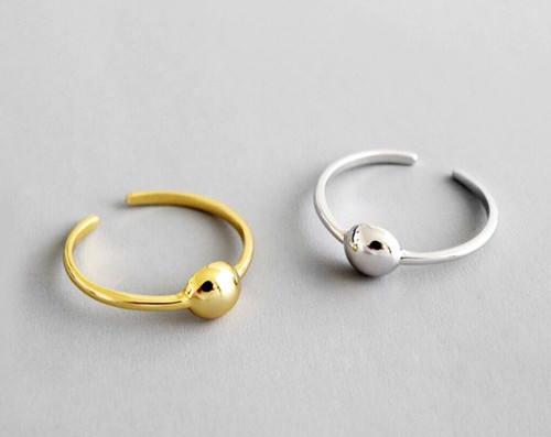 Gold kleiner kuppelring - gold,