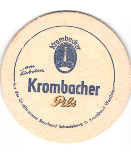 Bierdeckel krombach - bierdeckel,