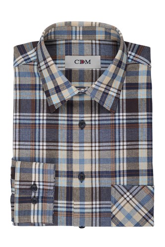 Cdm herren langarmhemd blau - herren,