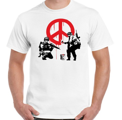 Banksy shirt peace symbol - t-shirt,