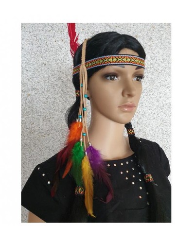 Indianer leder band - leder,