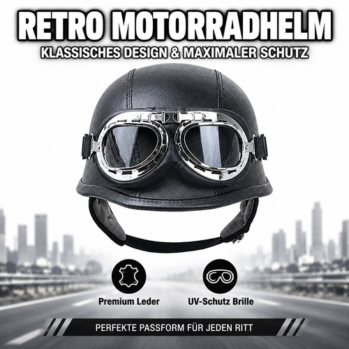 Oldtimer helm harley look - oldtimer,